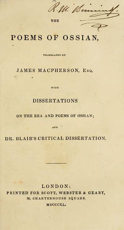 james macpherson ossian pdf