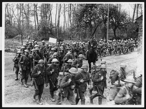 Royal Fusiliers going up into action