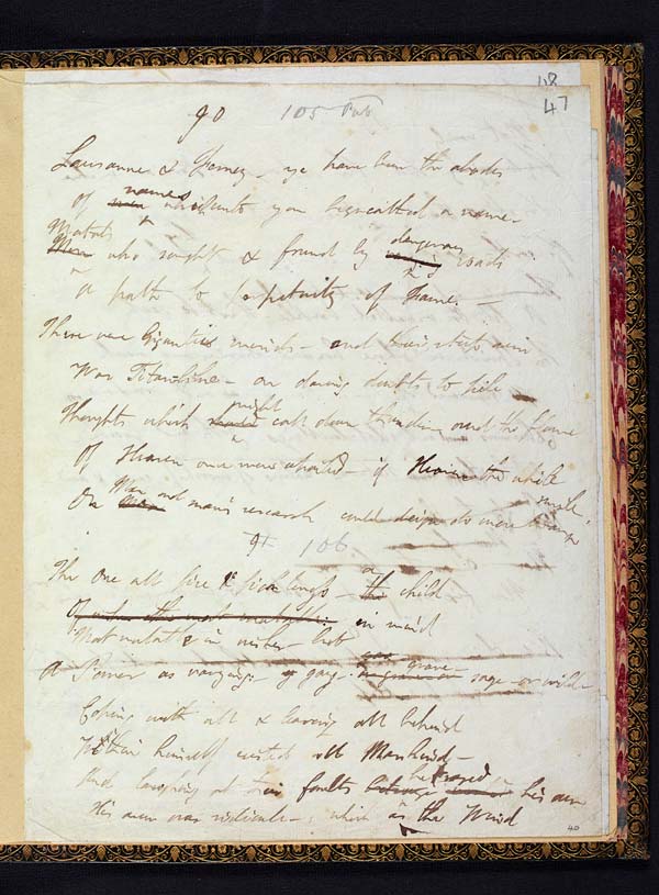Lord Byron's manuscript of 'Childe Harold's Pilgrimage', Canto III, 1816 - Ms.43325