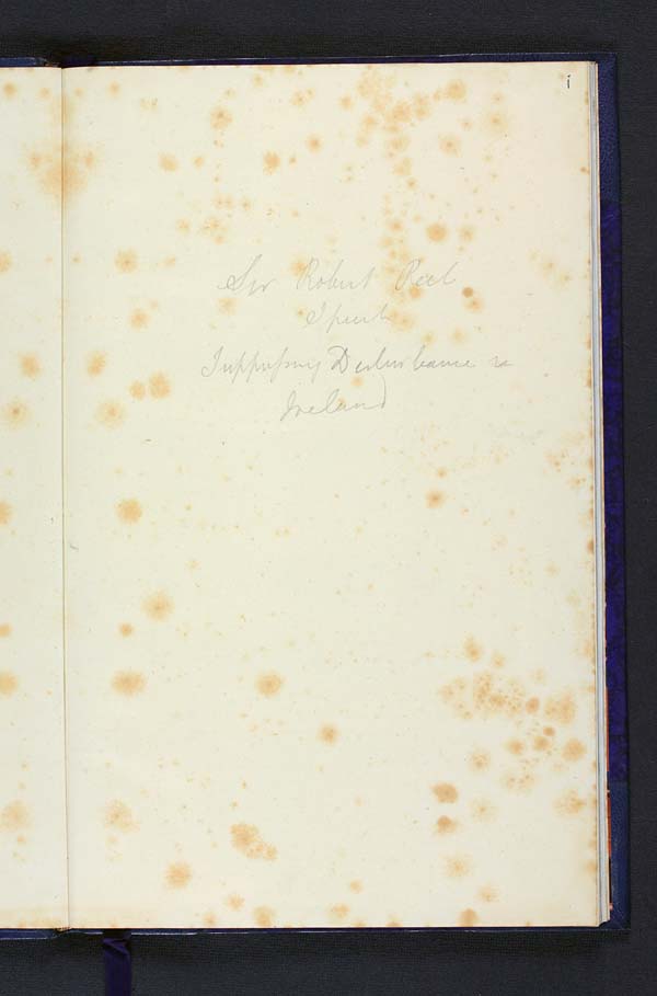 Annotated proof of Sir Robert Peel's speech on 'Suppressing Disturbance in Ireland', 1833 - MS.42518