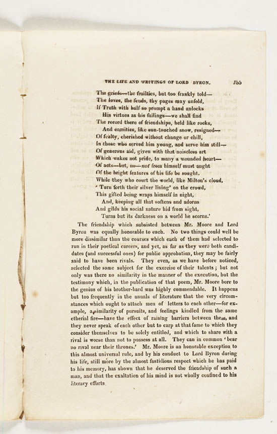 Sir Walter Scott's eulogy for Lord Byron 1824 - MS.43559