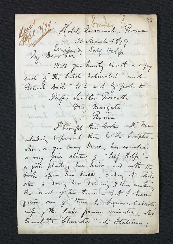 Letter of Samuel Smiles to John Murray, 30 March 1879 - Ms.41100 ff.85-86