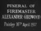 'EXCLUSIVE TO LA SCALA ... Funeral of Firemaster Alex Girdwood' thumbnail