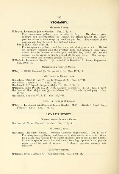 (244) Page 240 - Yeomanry -- Lovat Scouts