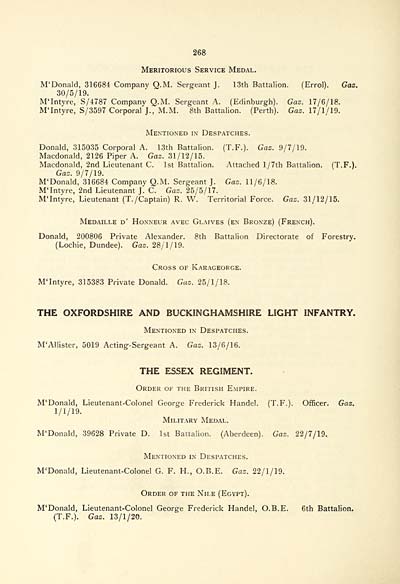 (272) Page 268 - Oxford and Bucks Light Infantry -- Essex Regiment