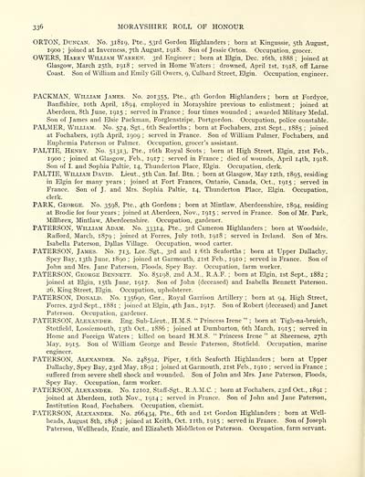 364 Page 336 Places Morayshire roll of honour Rolls of