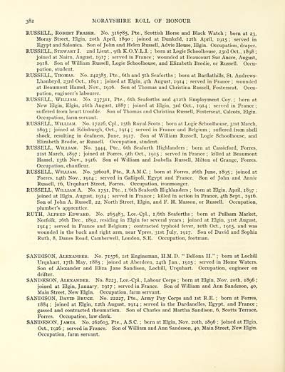 410 Page 382 Places Morayshire roll of honour Rolls of