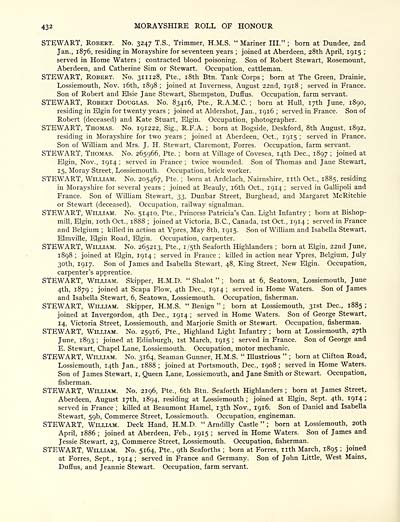 (460) Page 432 - Places > Morayshire roll of honour - Rolls of honour ...