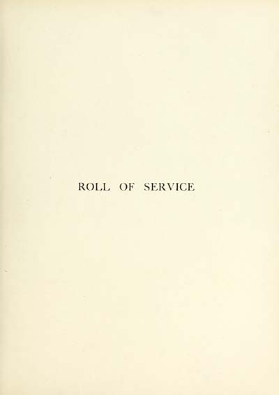 (127) Divisional title page - Roll of service