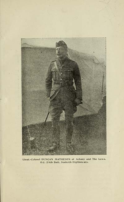(9) Frontispiece portrait - Lieutenant-Colonel Duncan Matheson of Achany and the Lews