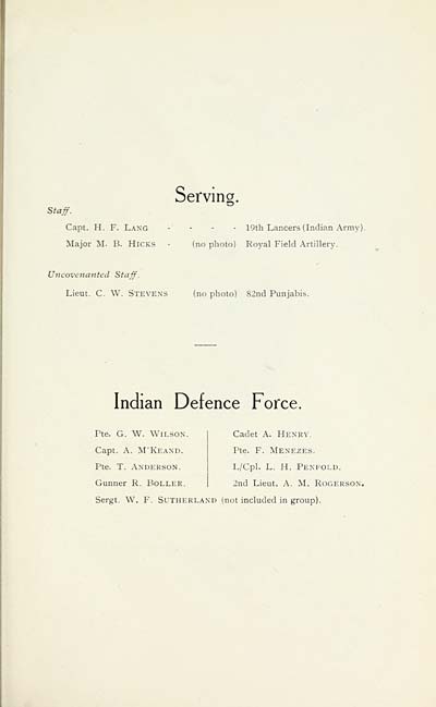 (537) [Page 525] - Serving; Indian Defence Force