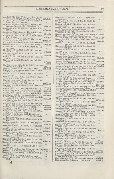 105 Army Lists Monthly Army Lists 1919 Supplement January 1919 British Military Lists National Library Of Scotland