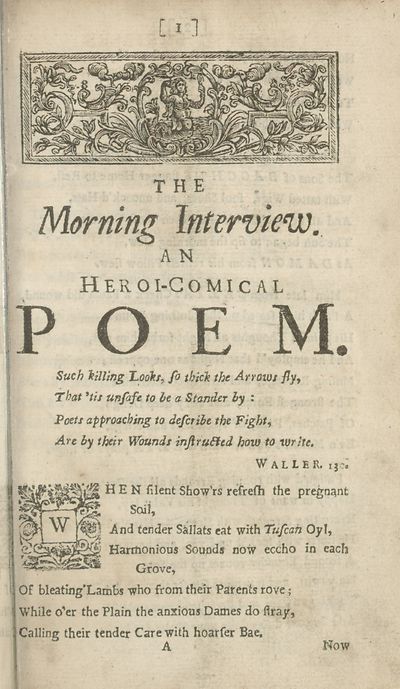 (29) Page 1 - Morning Interview, heroi-comical poem