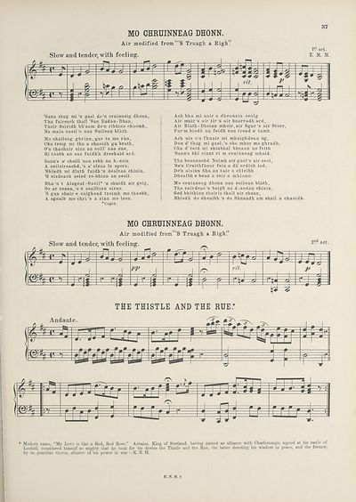 (49) Page 37 - Mo Chruinneag dhonn -- Mo chruinneag dhonn -- Thistle and the rue