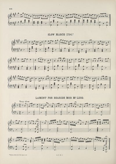 (122) Page 108 - Slow March (1794) -- Lament for ruaridh mor Mcleod