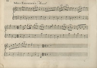 (26) Page 16 - Miss Erskine's minuet