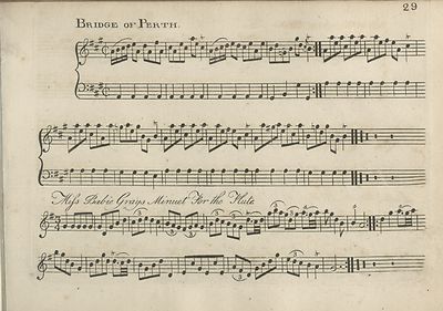 (39) Page 29 - Bridge of Perth -- Miss Babie Gray's minuet for the Flute