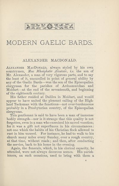 (35) [Page 1] - Modern Gaelic bards -- Alexander MacDonald