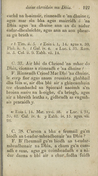 137 Page 127 Books And Other Items Printed In Gaelic From 1801 To 1840 Leabhar Aideachaidh A Chreidimh Rare Items In Gaelic National Library Of Scotland