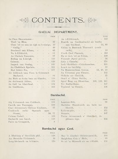 (6) Contents -- Gaelic -