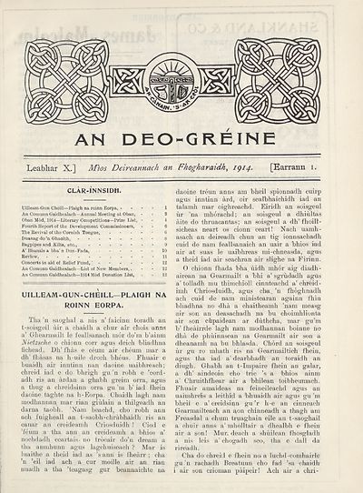 (9) Earrann 1, Mìos Deireannach an Fhogharaidh, 1915 - 