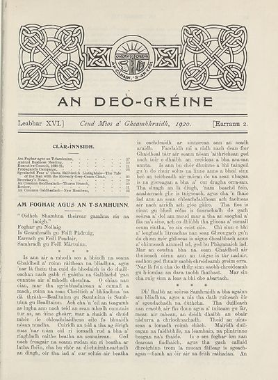 (25) Earrann 2, Ceud Mìos a' Gheamhraidh, 1920 - 