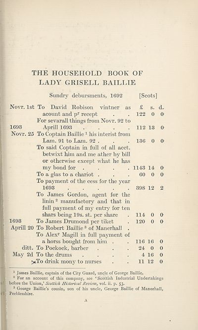 (114) [Page 1] - Extracts from household books