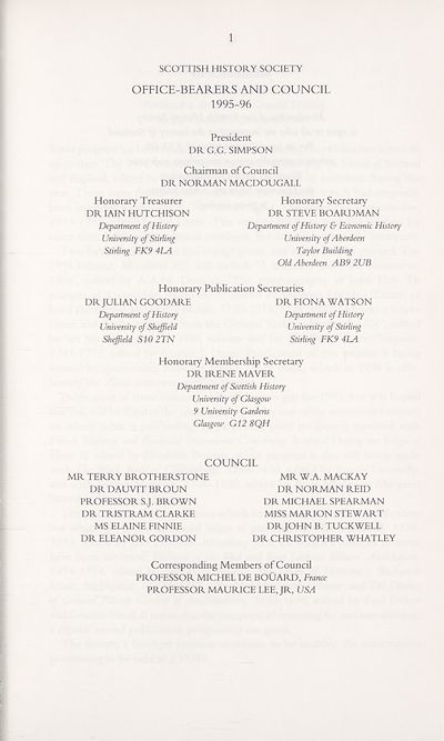 (254) Page 1 - Office-bearers and Council 1995-1996