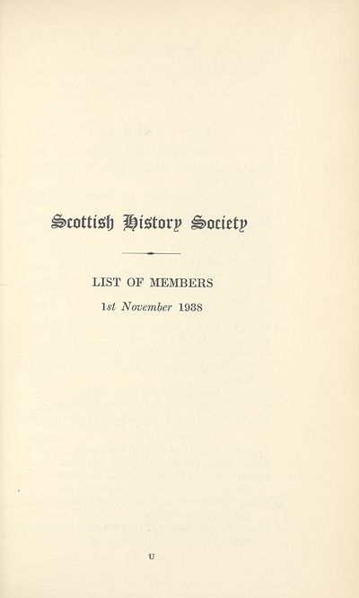 (358) Divisional title page - List of members 1st November 1938