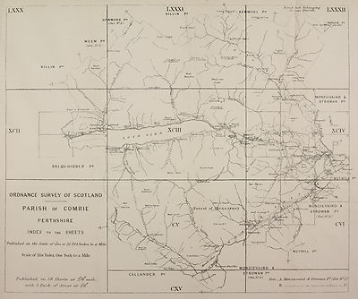 (246) Map - Parish of Comrie, Perthshire