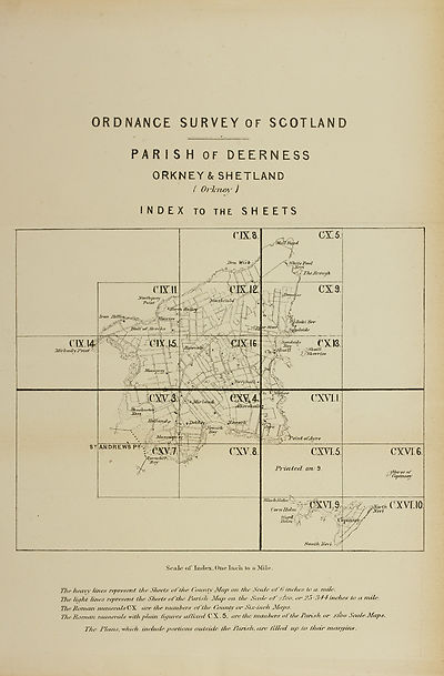 (419) Map - Parish of Deerness, Orkney & Shetland (Orkney)