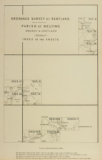 (439) Map - Parish of Delting, Orkney & Shetland (Shetland)