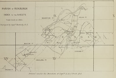 (595) Map - Parish of Roxburgh