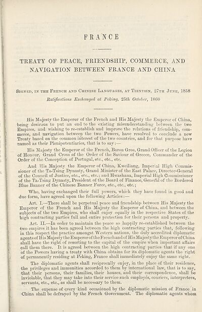 (125) [Page 69] - France: Treaty between France and China