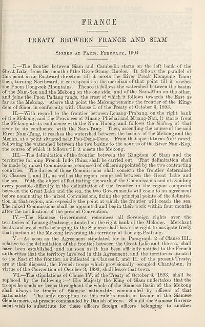 (333) [Page 281] - France: Treaty between France and Siam