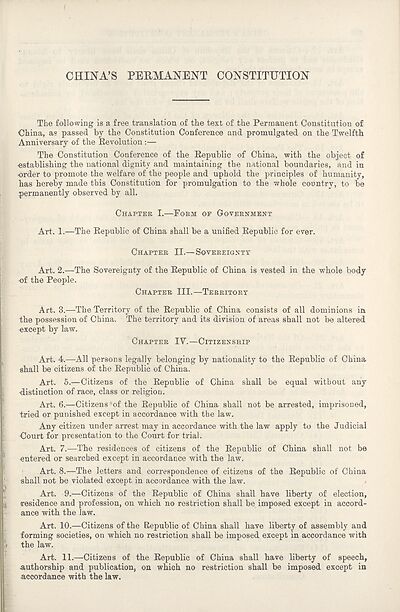 (475) [Page 421] - China's Permanent Constitution