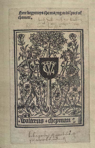 (1) Title page - Mayng or Disport of Chaucer