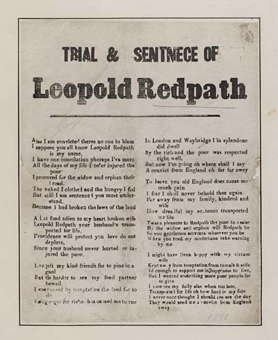 (3) Trial & sentence of Leopold Redpath