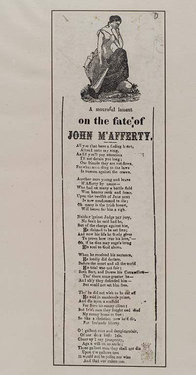 (2) Mournful lament on the fate of John M'Afferty