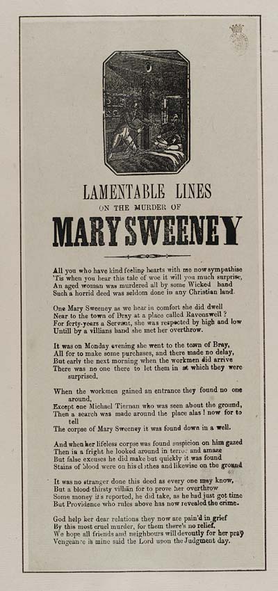 (9) Lamentable lines on the murder of Mary Sweeney