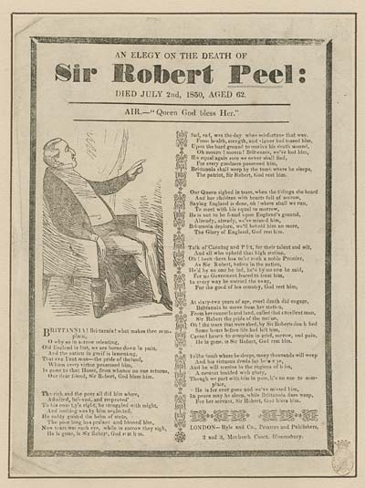 (12) Elegy on the death of Sir Robert Peel