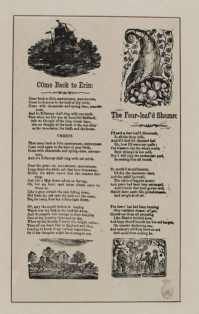 Come back to Erin - Ireland - English ballads - National Library of ...