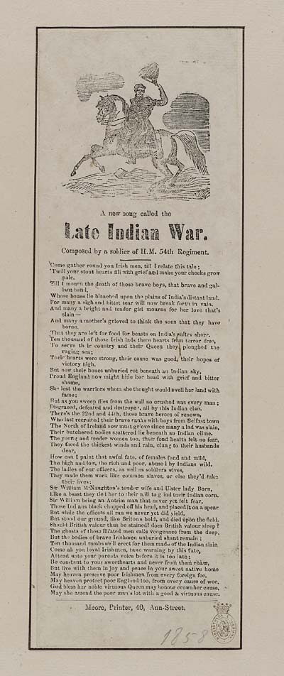 (5) New song called the late Indian war
