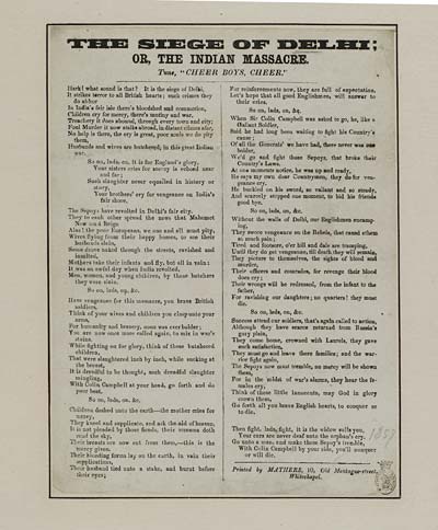 (7) Siege of Dehli; or, the Indian massacre