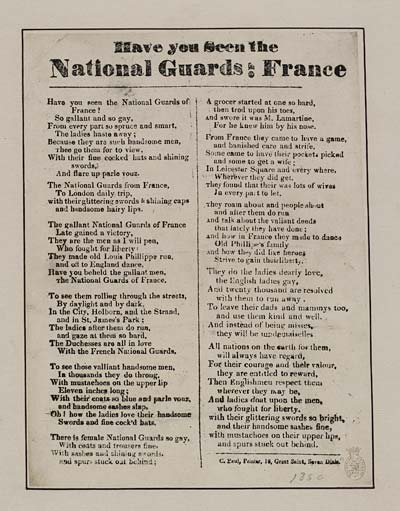 (45) Have you seen the National Guards of France