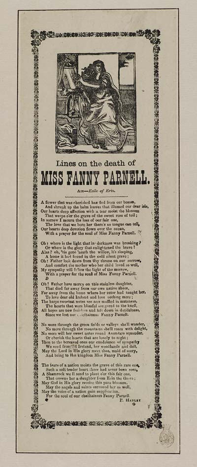 (6) Lines on the death of Miss Fanny Parnell