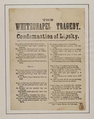 (46) Whitechapel tragedy