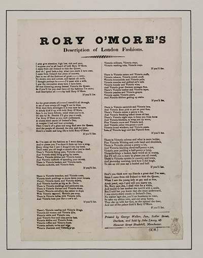 (11) Rory O'More's description of London fashions