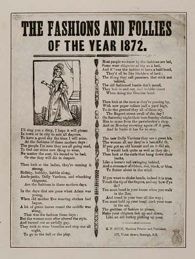 (12) Fashions and follies of the year 1872