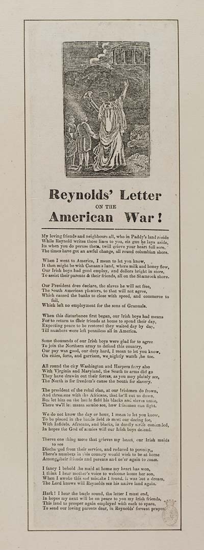 (13) Reynolds' letter on the American war